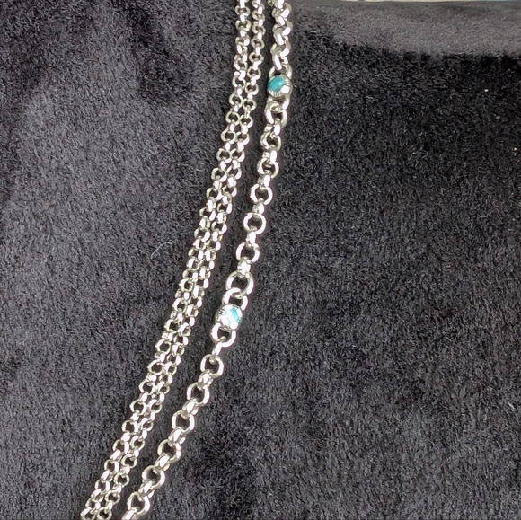 Brighton "Carnival" Blue Turquoise Enamel Necklace, Earrings, Bracelet Set W/Tin - Picture 6 of 15